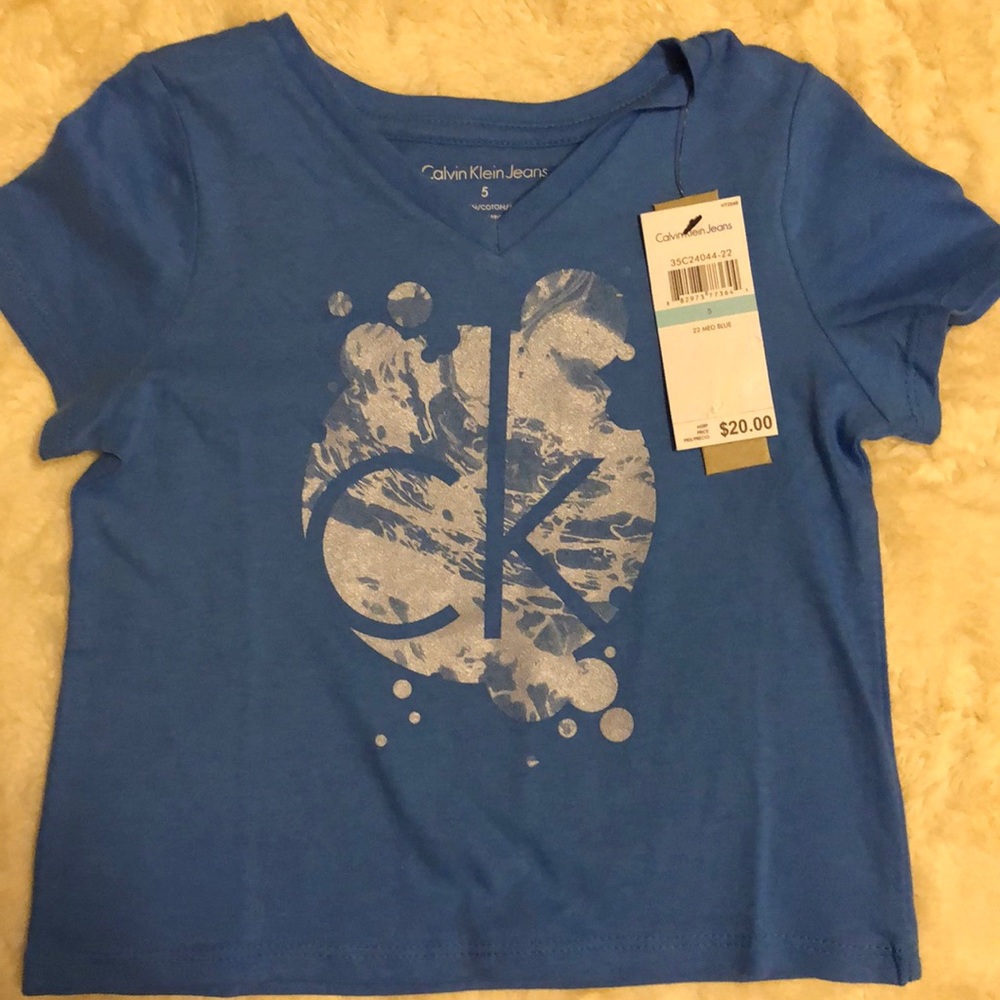 💥 CCO SALE💥 Calvin Klein  V-Neck Girl T-shirt